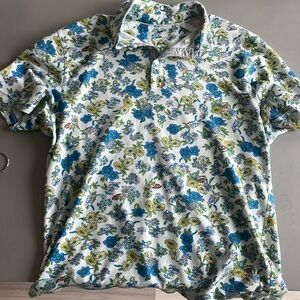 Nike Dri Fit golf polo floral